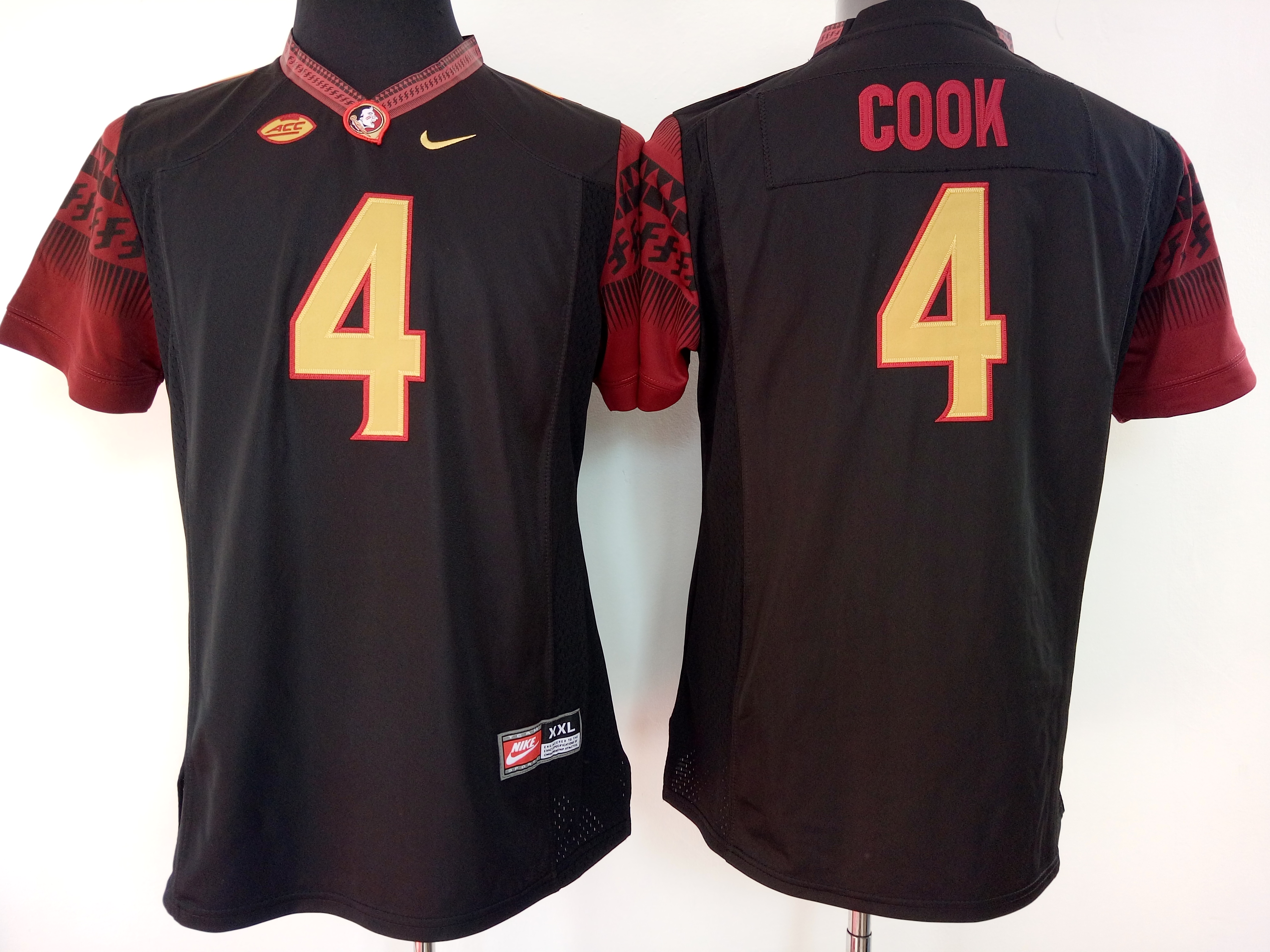 NCAA Womens Florida State Seminoles Black #4 Cook jerseys->women ncaa jersey->Women Jersey